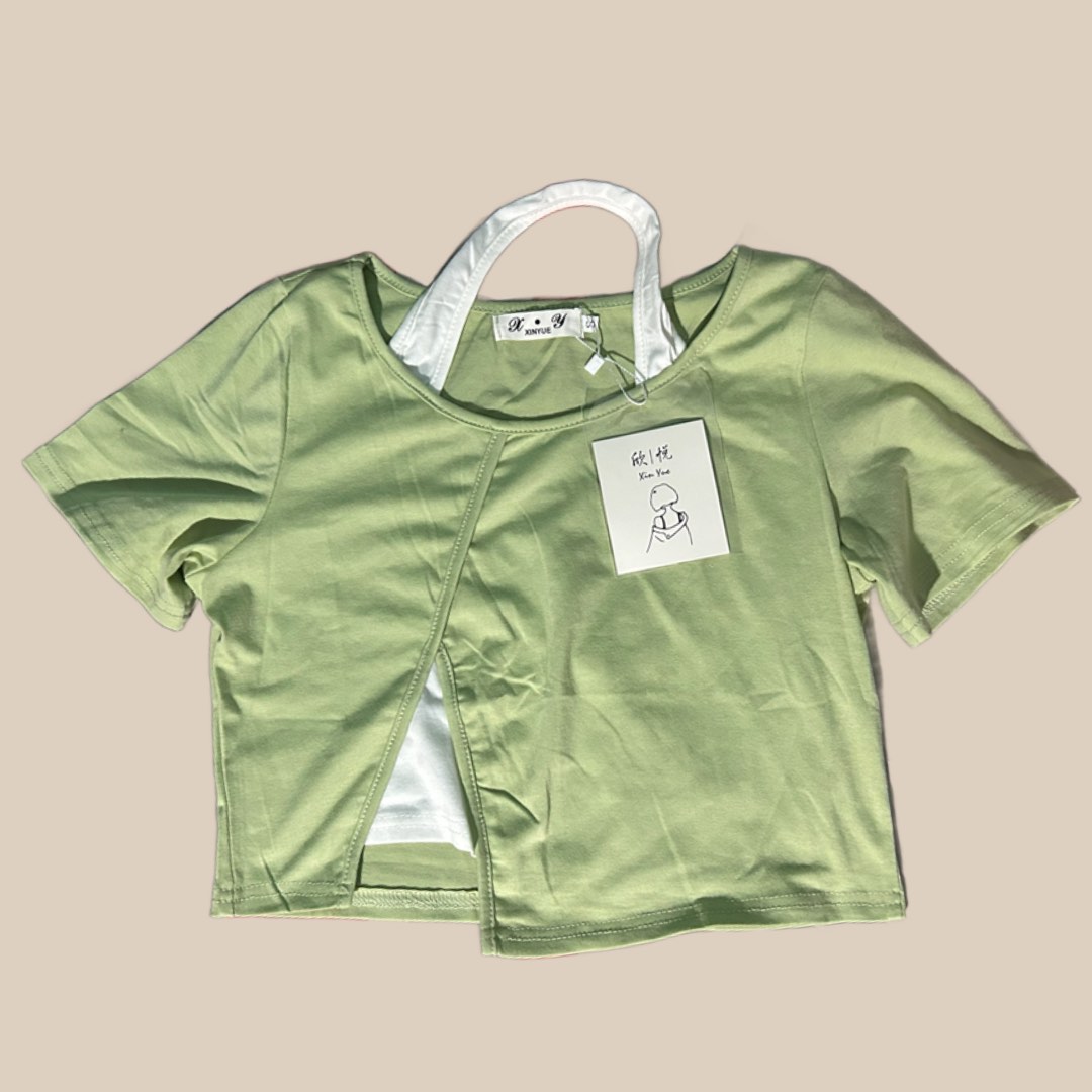 crop top korea hijab