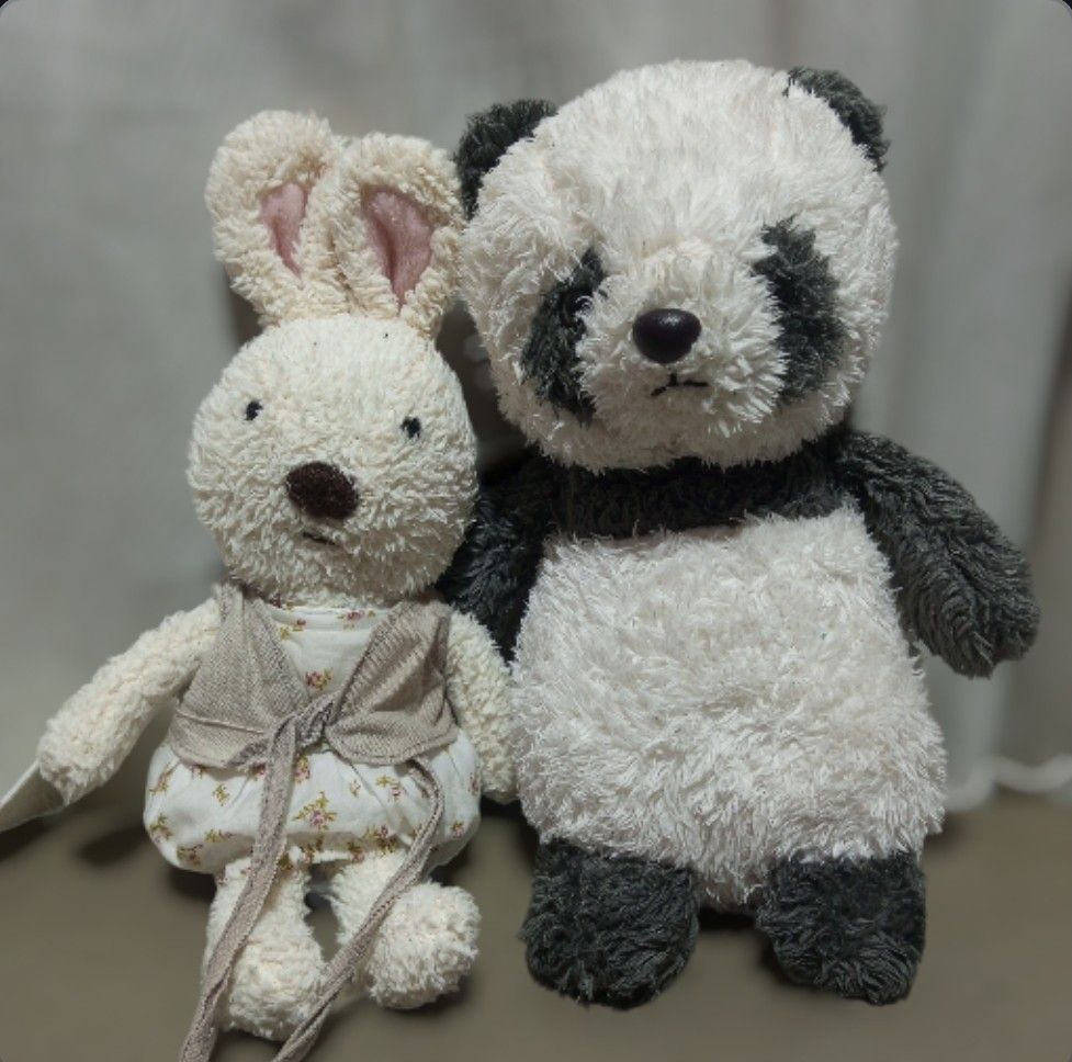Le Sucre Bunny & Daiso Panda Set, Hobbies & Toys, Toys & Games on Carousell