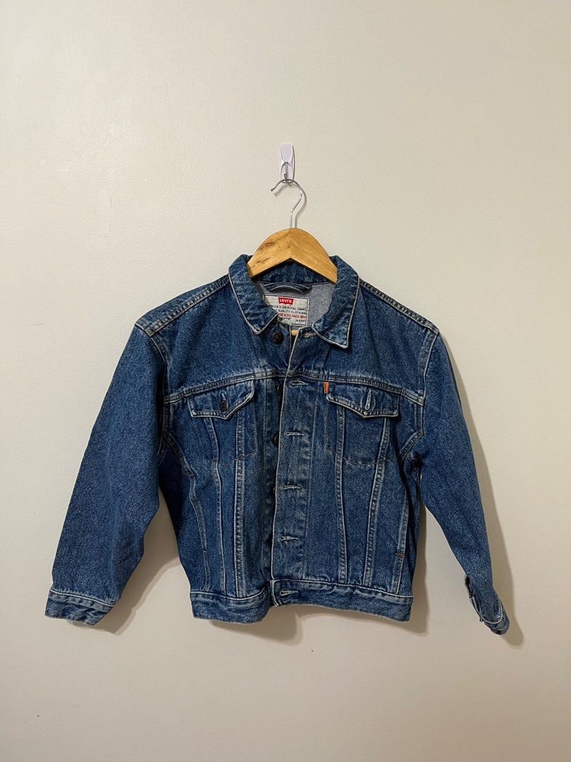 Vintage denim jacket womens top
