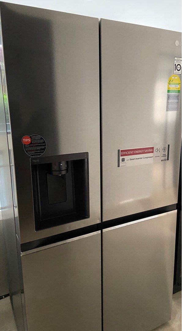 LG GSL6172PZ Side by Side Fridge with Smart Inverter Compressor in Platinum Silver (617L) 2