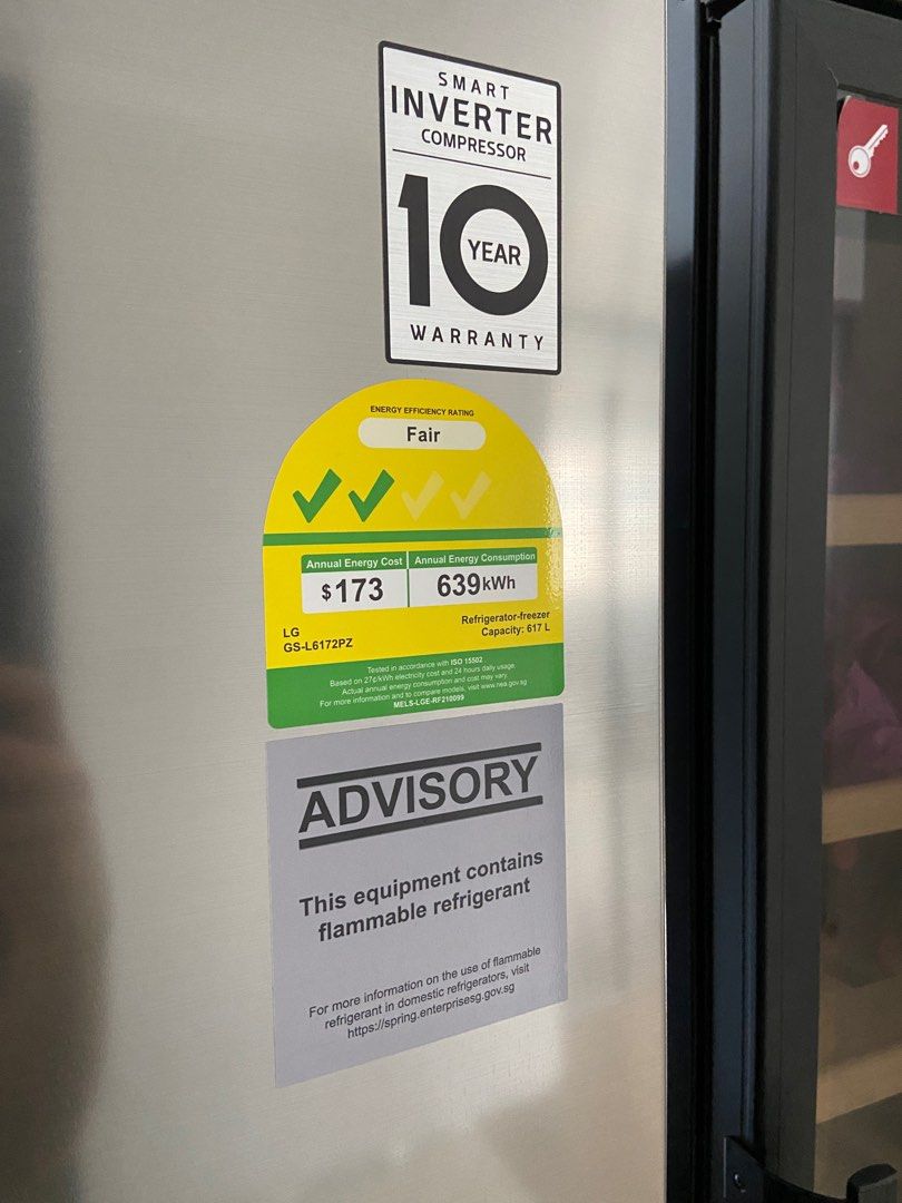 LG GSL6172PZ Side by Side Fridge with Smart Inverter Compressor in Platinum Silver (617L) 2