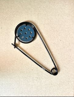LOEWE Leather & Metal (Single Head) Safety Pin Design Brooch / Bag Charm / Keychain / Scarf Closure /