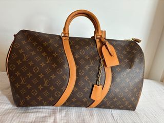Used Louis Vuitton Backpack /Leather/Brw/Allover Pattern Bag