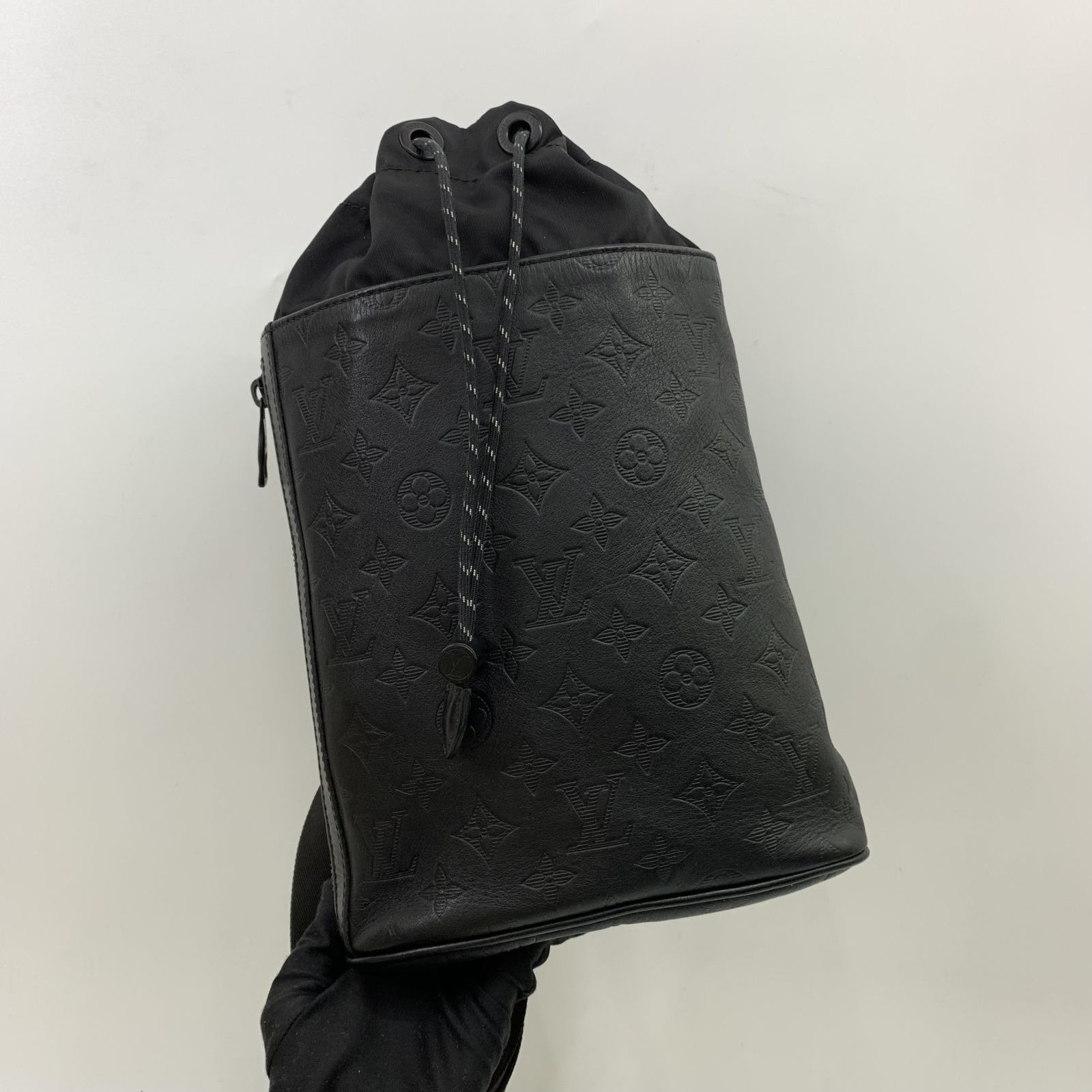 Louis Vuitton Chalk Sling Bag Monogram Shadow Khaki in Calfskin