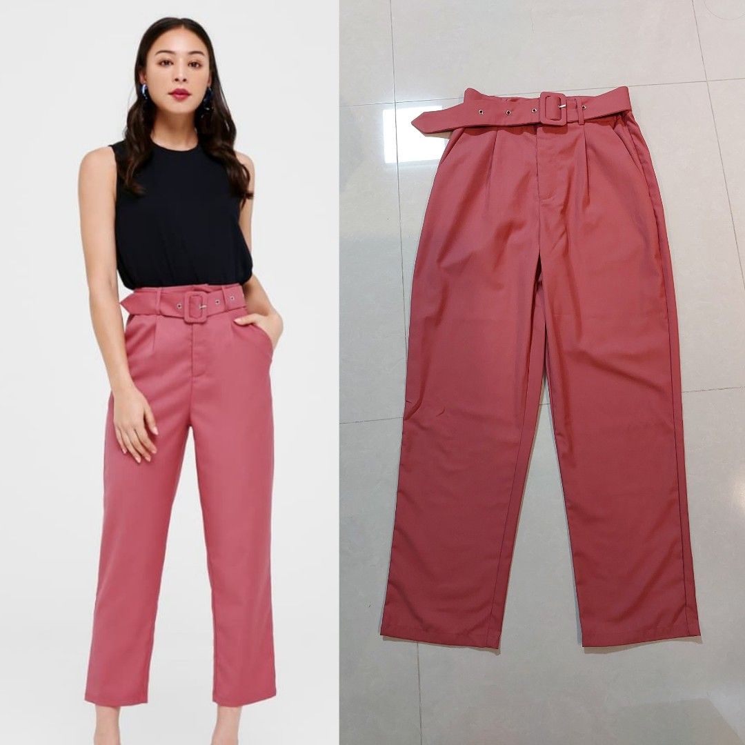 Love Bonito Pink Flare Pants, Women's Fashion, Bottoms, Other Bottoms on  Carousell