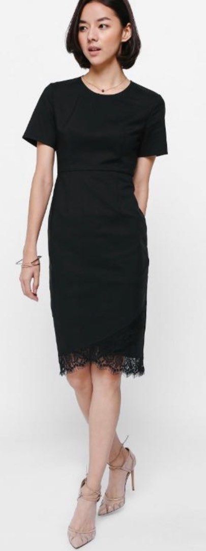 Love Bonito Lyndle Lace Trim Dress Women s Fashion Dresses