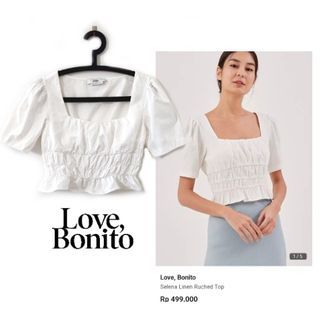 Love Bonito white crop top