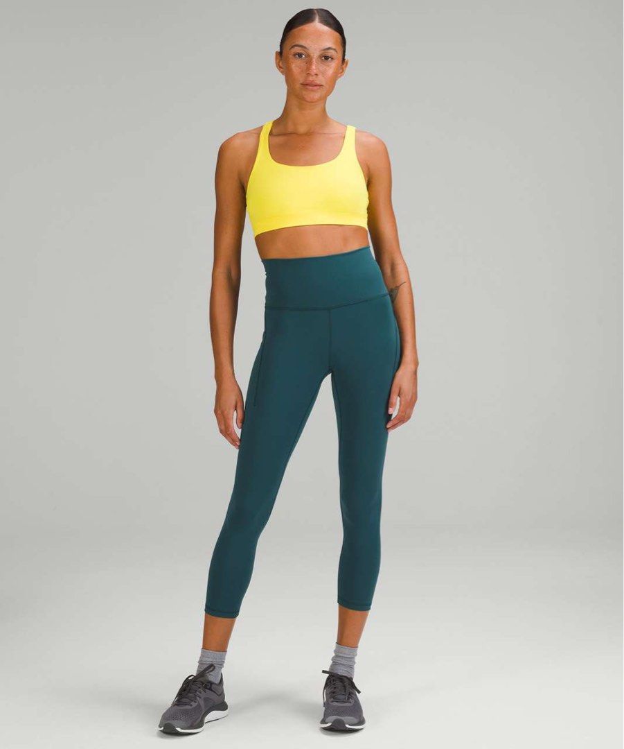 Lululemon Wunder Train High-Rise Crop with Pockets 23 Green