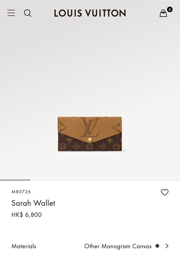 Louis Vuitton Sarah Wallet (M80726)