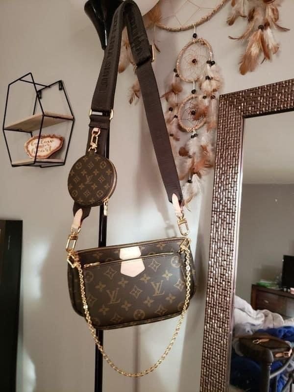 LV Multi Pochette - Pink, Women's Fashion, Bags & Wallets, Cross-body Bags  on Carousell