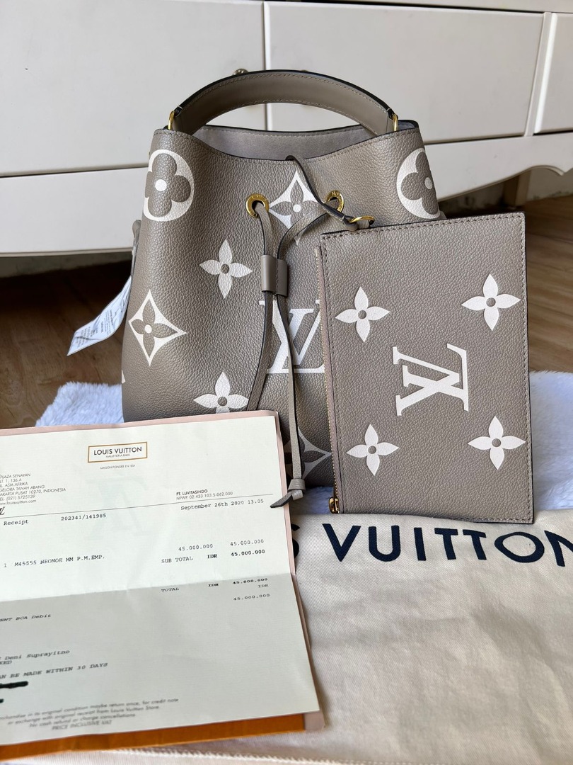 Louis Vuitton Neverfull MM LV chip receipt 2022 PLAZA SENAYAN