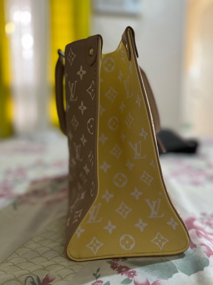 LV On The Go PM (Limited Ed Yellow & Pink), Luxury, Bags & Wallets