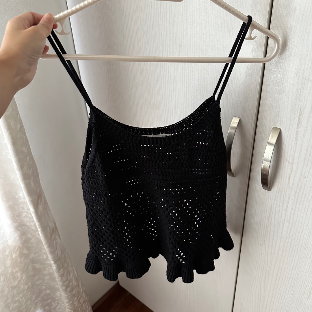 Mango crochet top, Women's Fashion, Tops, Sleeveless on Carousell