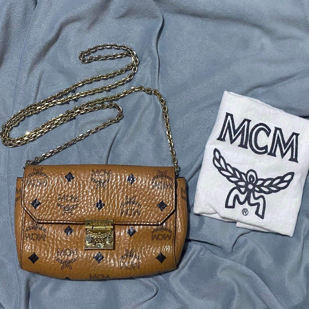 MCM Mini Bucket Sling Bag, Luxury, Bags & Wallets on Carousell
