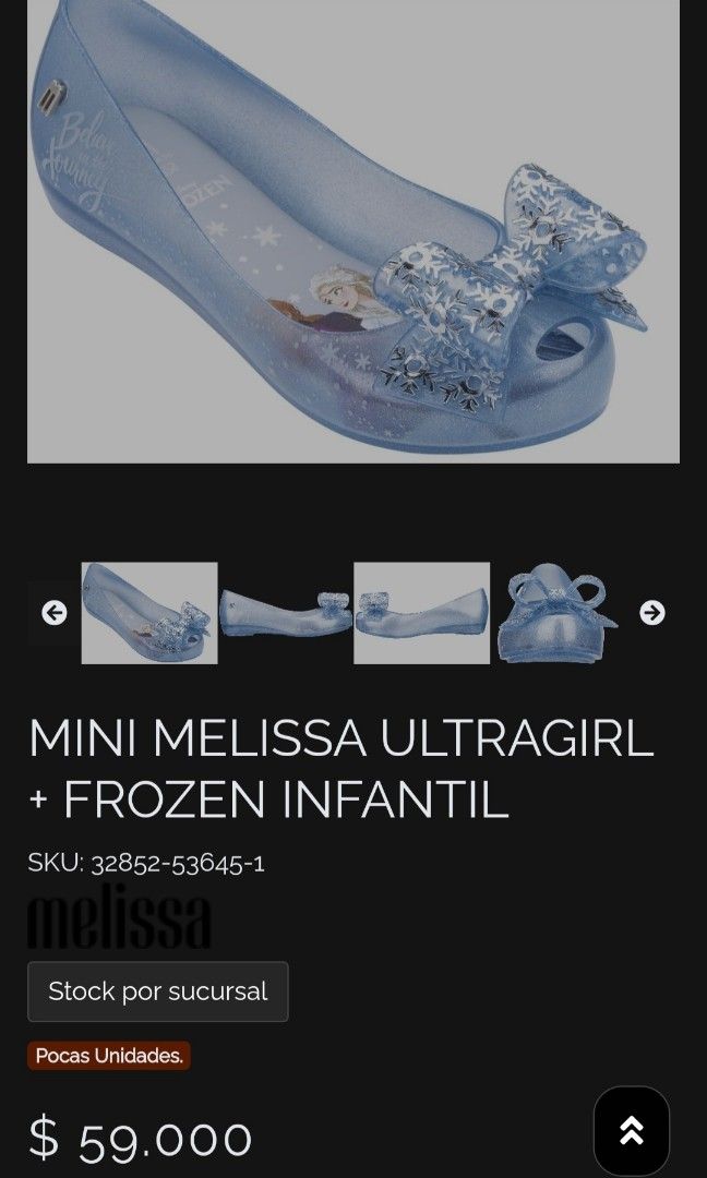 Melissa Frozen Shoes Sepatu Anak Wanita Size Eur 32 Insole 20Cm