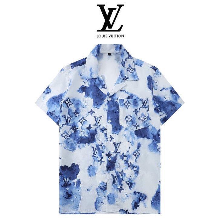 Louis Vuitton Hawaiian Shirt in Blue for Men