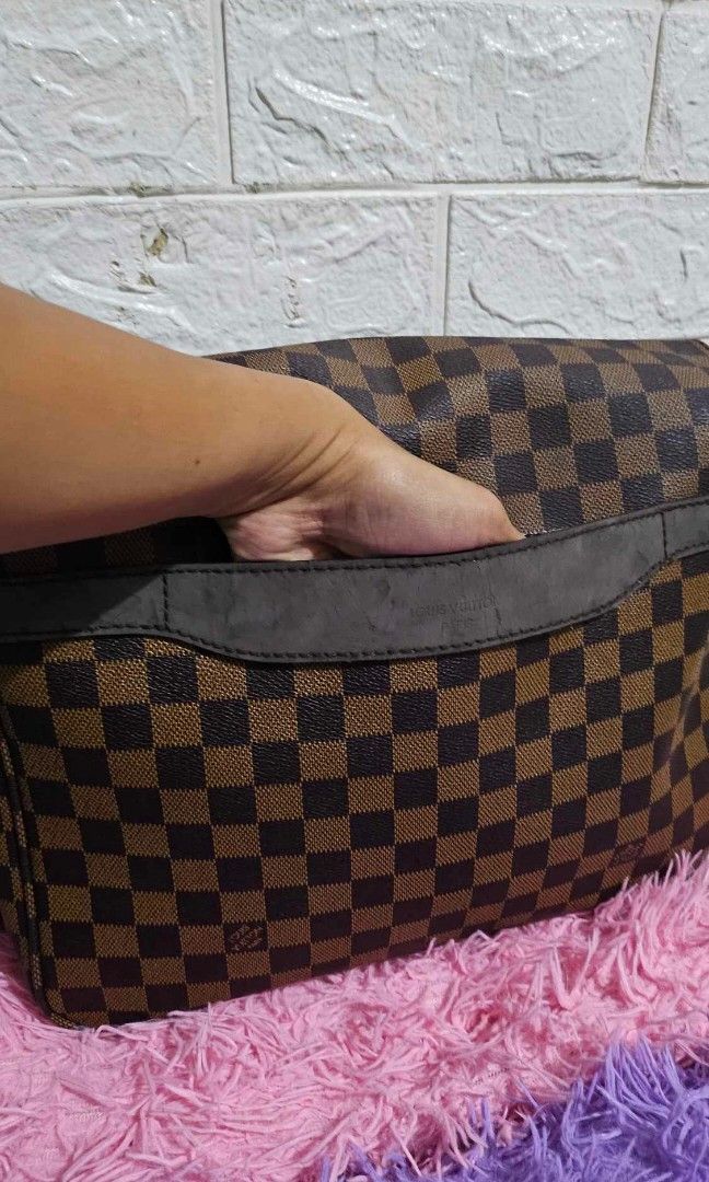 LOUIS VUITTON N41442 OLAF PM DAMIER EBENE CANVAS SHOULDER BAG, Luxury, Bags  & Wallets on Carousell