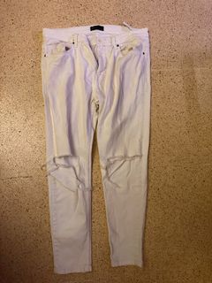Men’s zara White ripped jeans