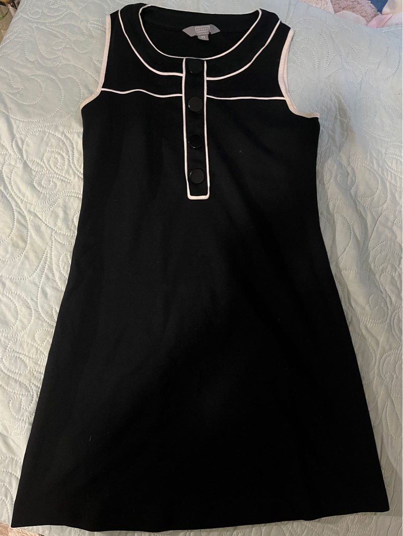 MERONA black dress w white trim Women s Fashion Dresses Sets Dresses on Carousell