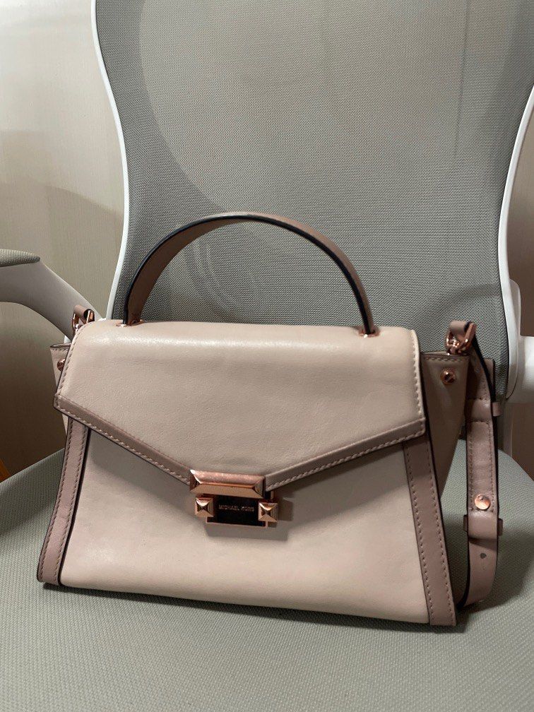Whitney medium leather satchel michael kors outlet
