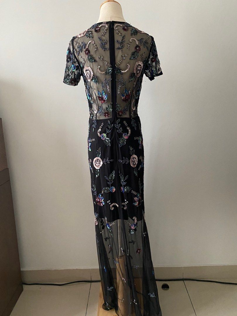 Miss selfridge embroidered maxi dress 2025