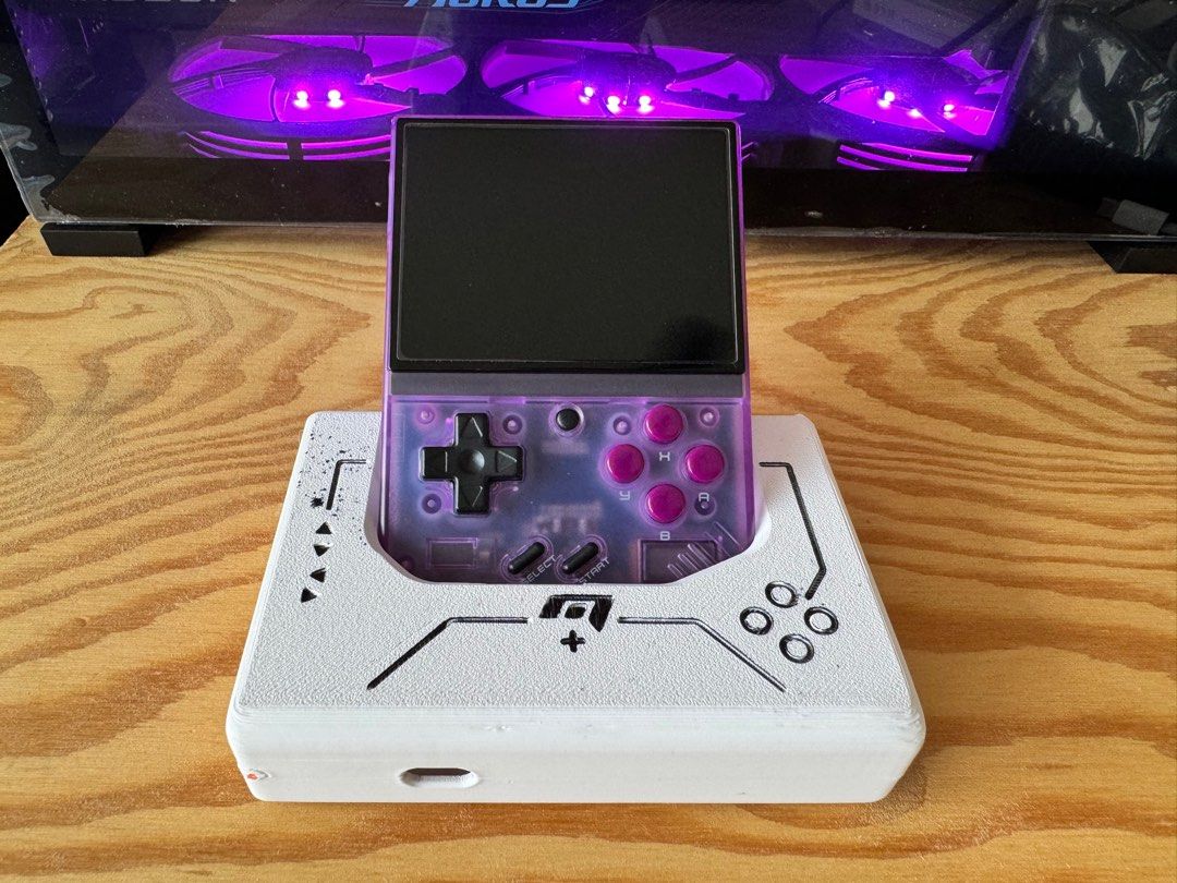Miyoo Mini Plus + | Transparent Purple | 128GB with OnionOS, Video