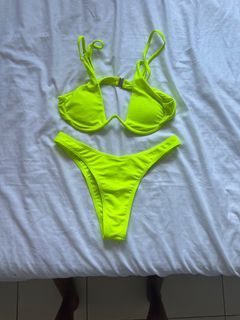 Neon plain bikini swimsuit summer outfit