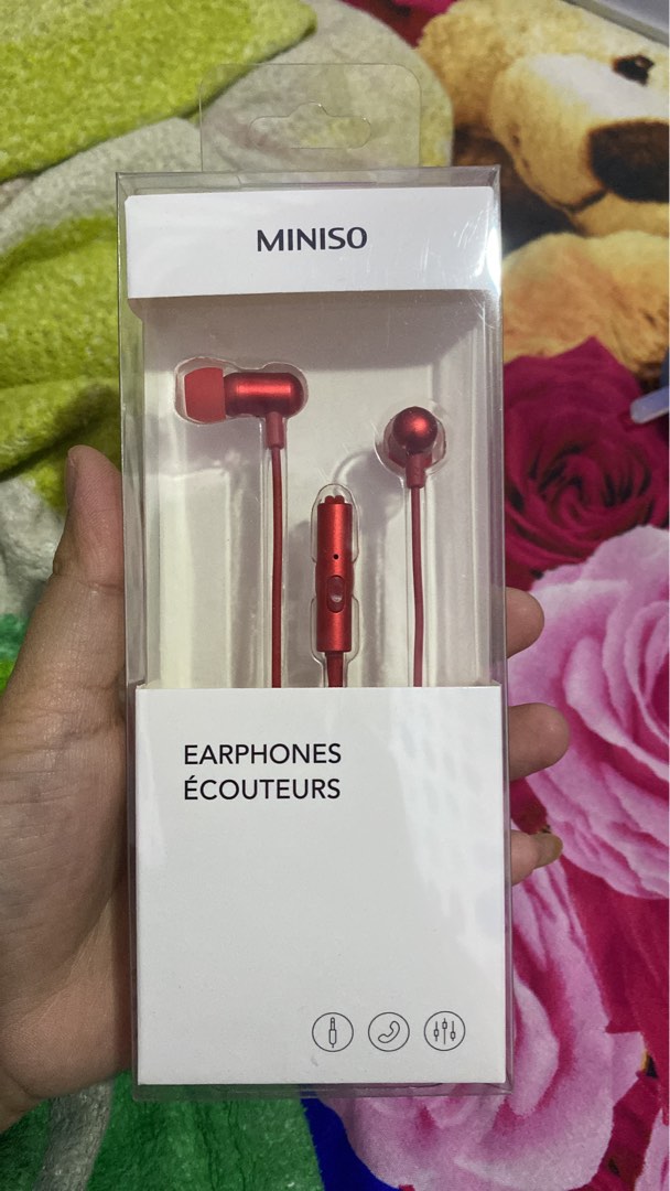 [NEW] Earphones Headset Headphone Miniso Noise Cancelling Headset Bass