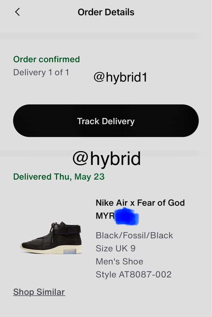 Air fear of hotsell god 1 sizing reddit