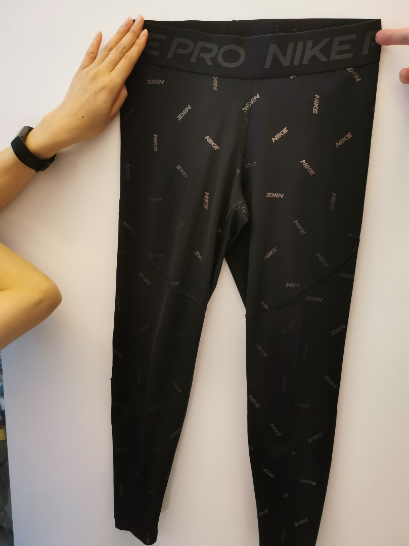 Gold nike top compression pants