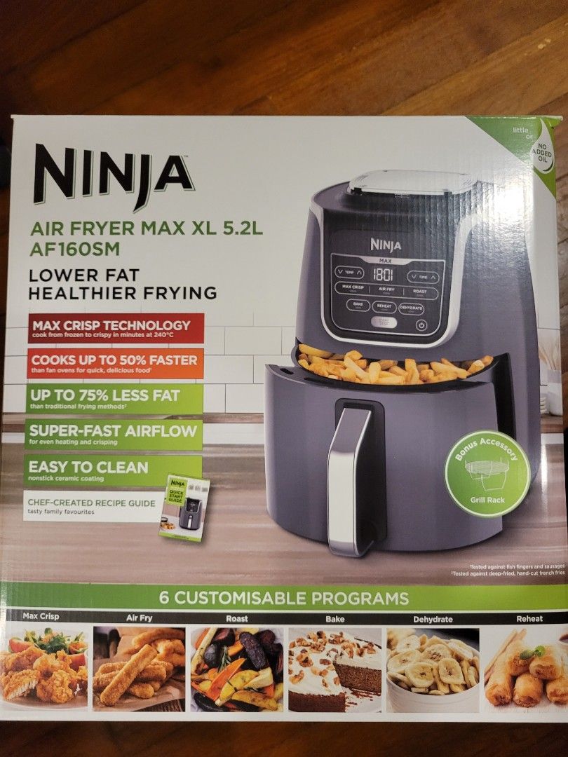 Ninja Foodi Air Fryer Deluxe XXL AF160, TV & Home Appliances, Kitchen