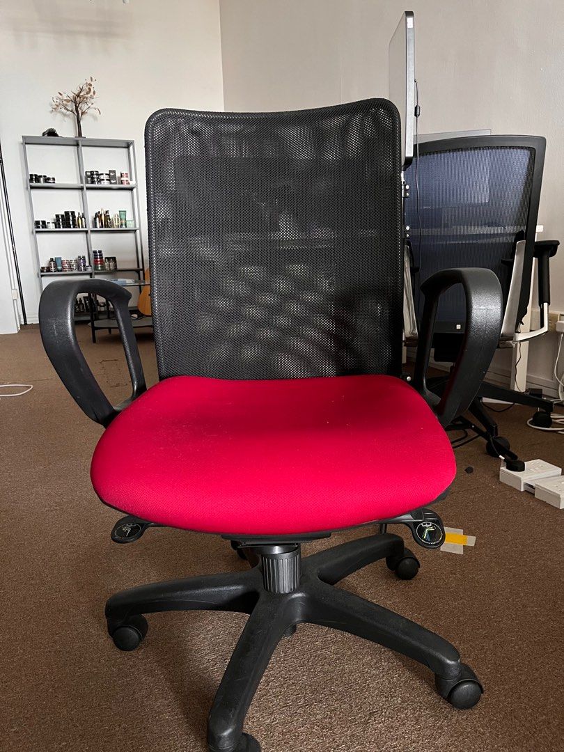 Office Study Roller Chair Furniture Home Living Furniture Chairs on Carousell