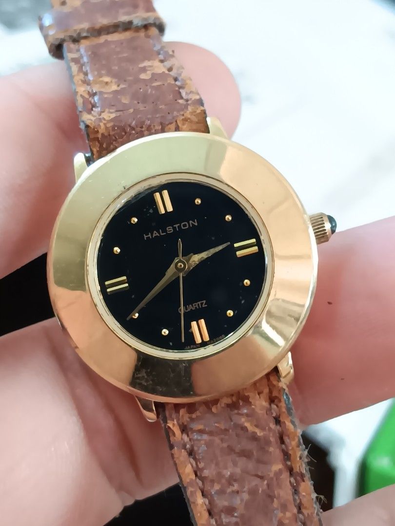 Halston quartz watch sales