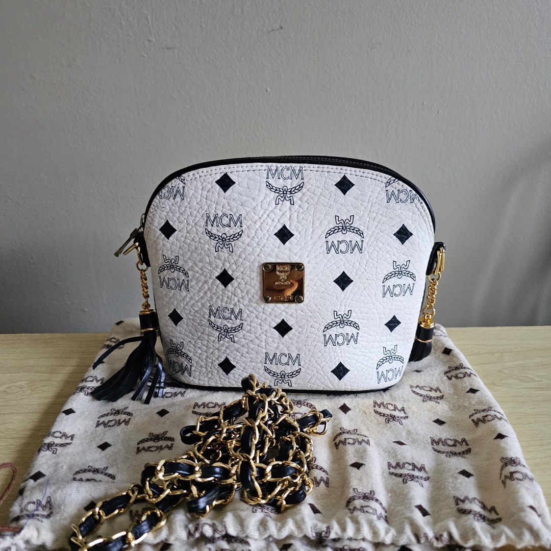ORIGINAL MCM Crossbody Bag, Fesyen Wanita, Tas & Dompet di Carousell