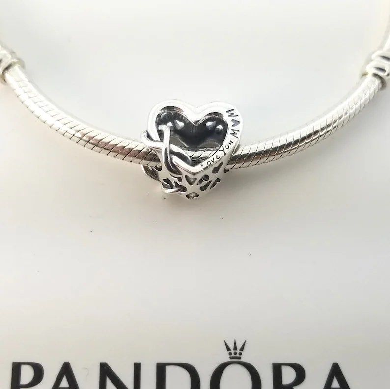 Heart & Mum Dangle Charm | Rose gold plated | Pandora US