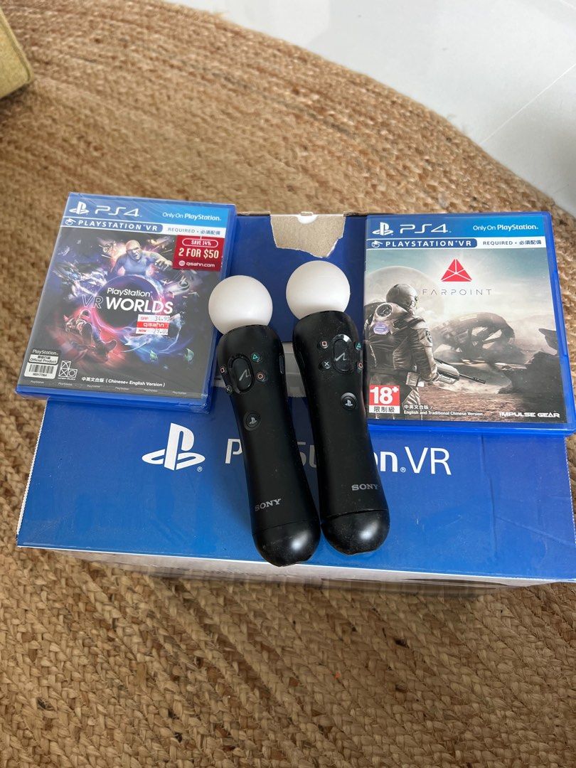 Playstation VR first gen 2 VR games 2 VR wands VR gun