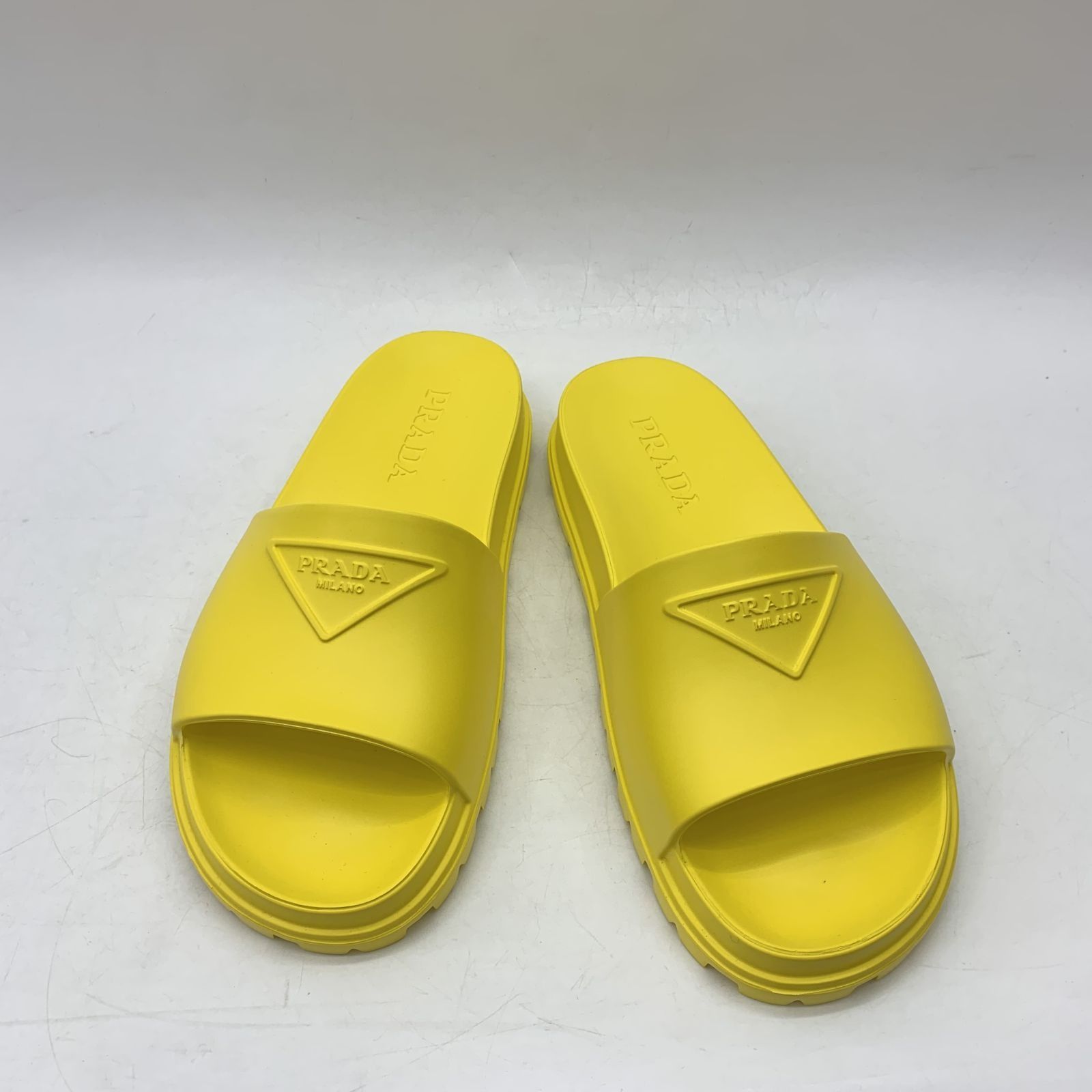 Prada cheap rubber slides