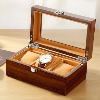 Glenor Co Valet Jewelry Watch Box for Men - Carbon Fiber Texture Organizer  with Glass Top, Drawer & …See more Glenor Co Valet Jewelry Watch Box for