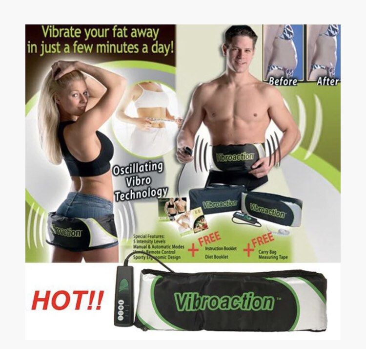 Pre-owned Vibroaction For sale (Category: Toning & Stretching Accessories) located in Quezon City. Submitted by uoza23 (Listing ID 1258700941, Image 3). Description: Vibroaction Slimming Belt Pre-owned for only 550 Japan pwedeng 220 volts.