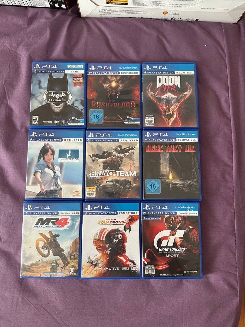 PS4 game VR Batman Arkham VR / Rush of Blood VR / Doom NFR VR / Summer  Lesson VR /