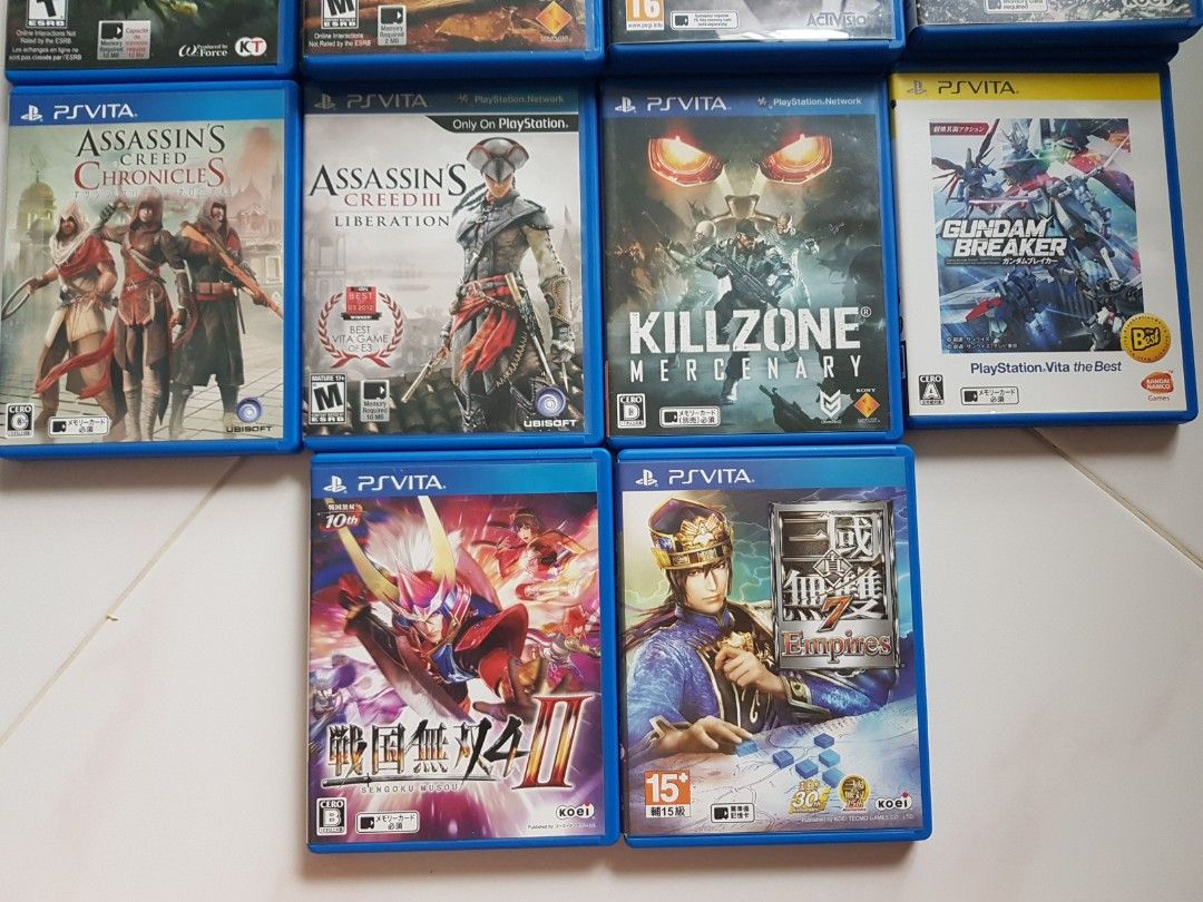 PSVITA/PS Vita Games set Ragnarok Odyssey Mercenart Edition, Conception 2  Children of the 7 stars,Muramasa Rebirth, YS Memories of Celceta, God of