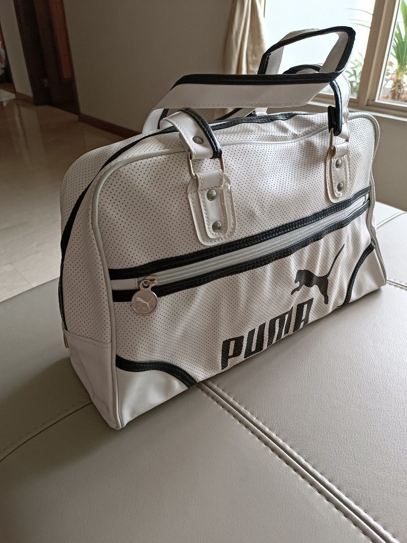 Puma leather top sports bag