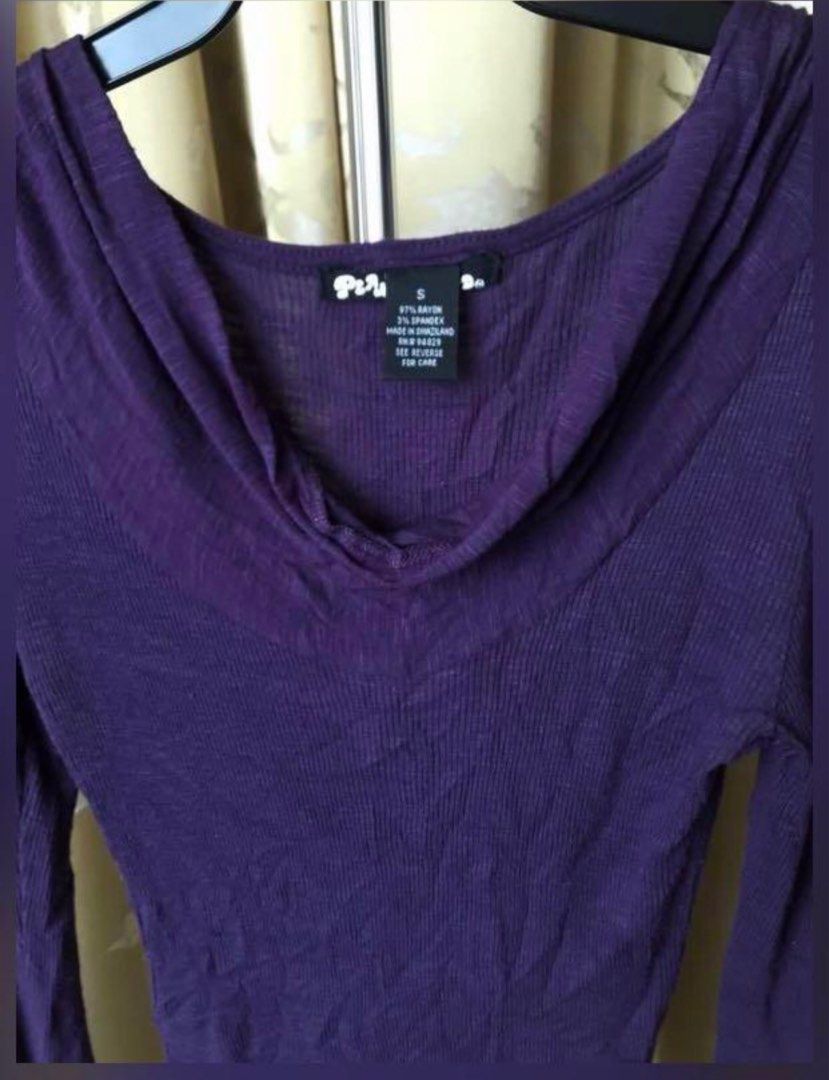 Purple Brand Long Sleeve T-Shirt Fashion Loose Long Sleeve Top main image 0