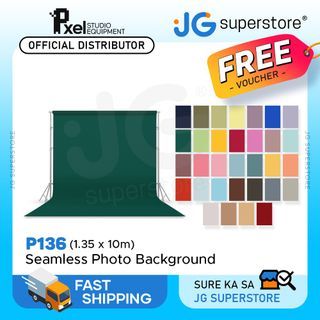 Pxel P136 1.35 x 10m Seamless Solid Color Paper Photo Background Backdrop for Professional Superior Savage Studio Photography (33 Colors) | JG Superstore