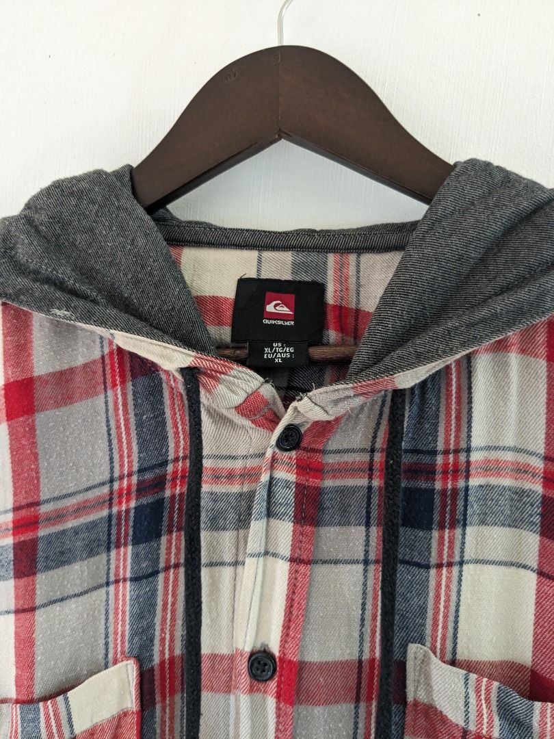 Quiksilver outlet flannel hoodie