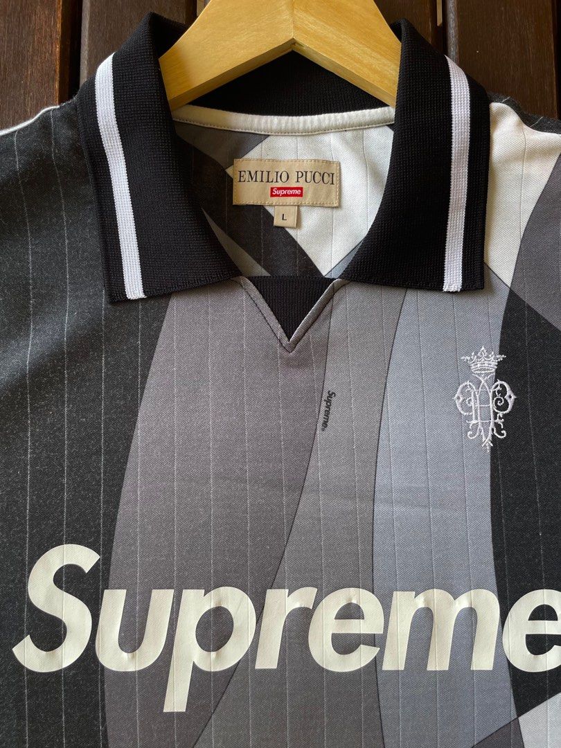 Supreme Emilio Pucci Soccer Jersey Black for Men