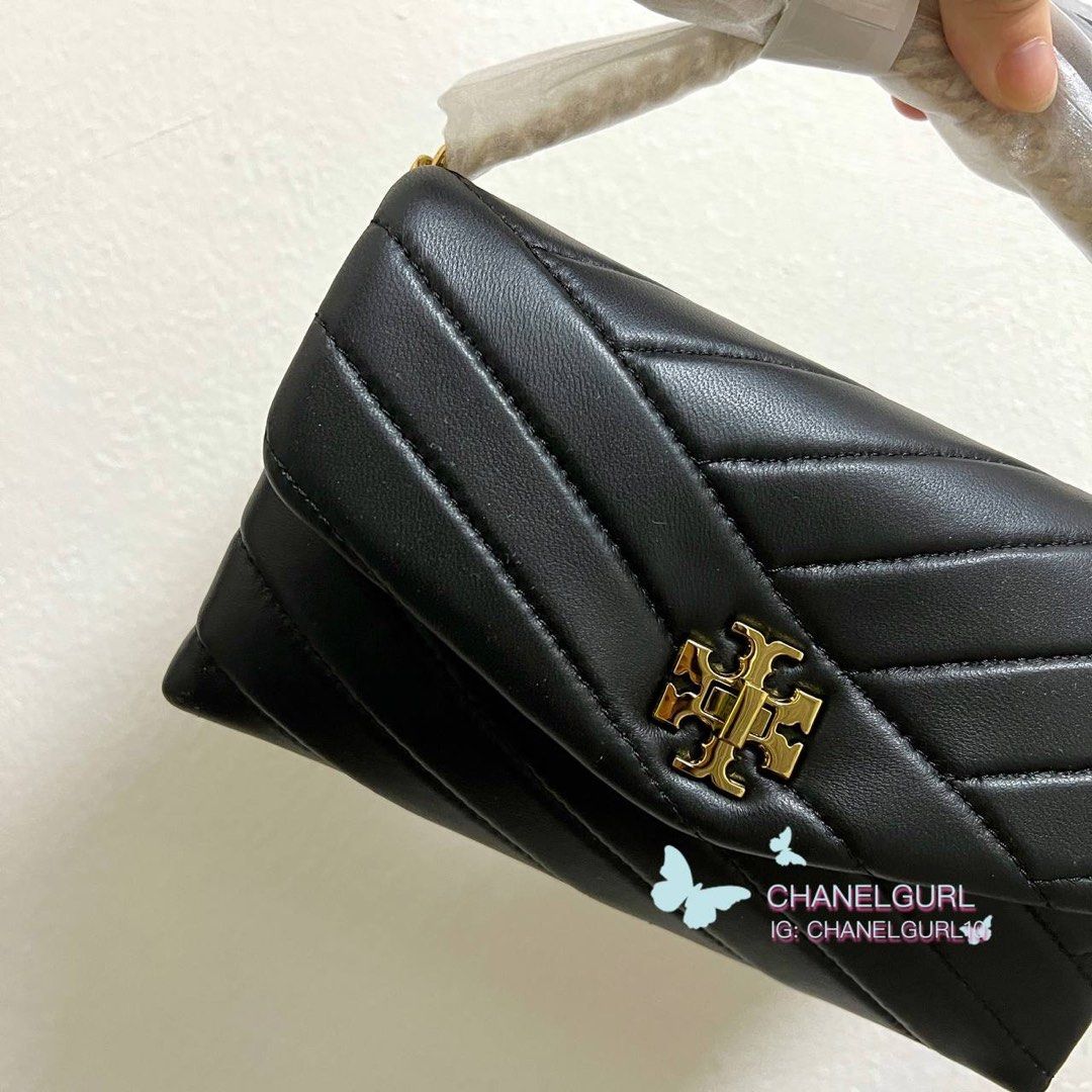 Tory Burch Kira chevron glazed leather convertible shoulderbag slingbag,  Women's Fashion, Bags & Wallets, Shoulder Bags on Carousell