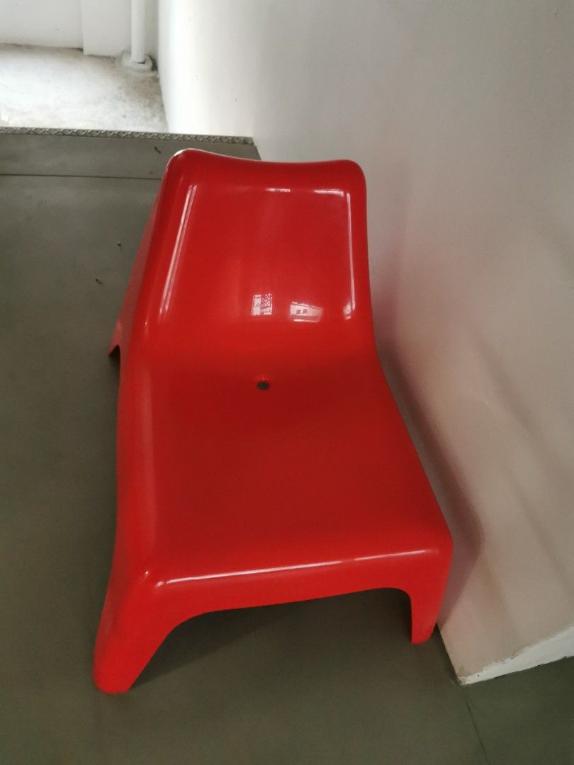 Red Ikea Outdoor Plastic Chair, Furniture & Home Living, Furniture