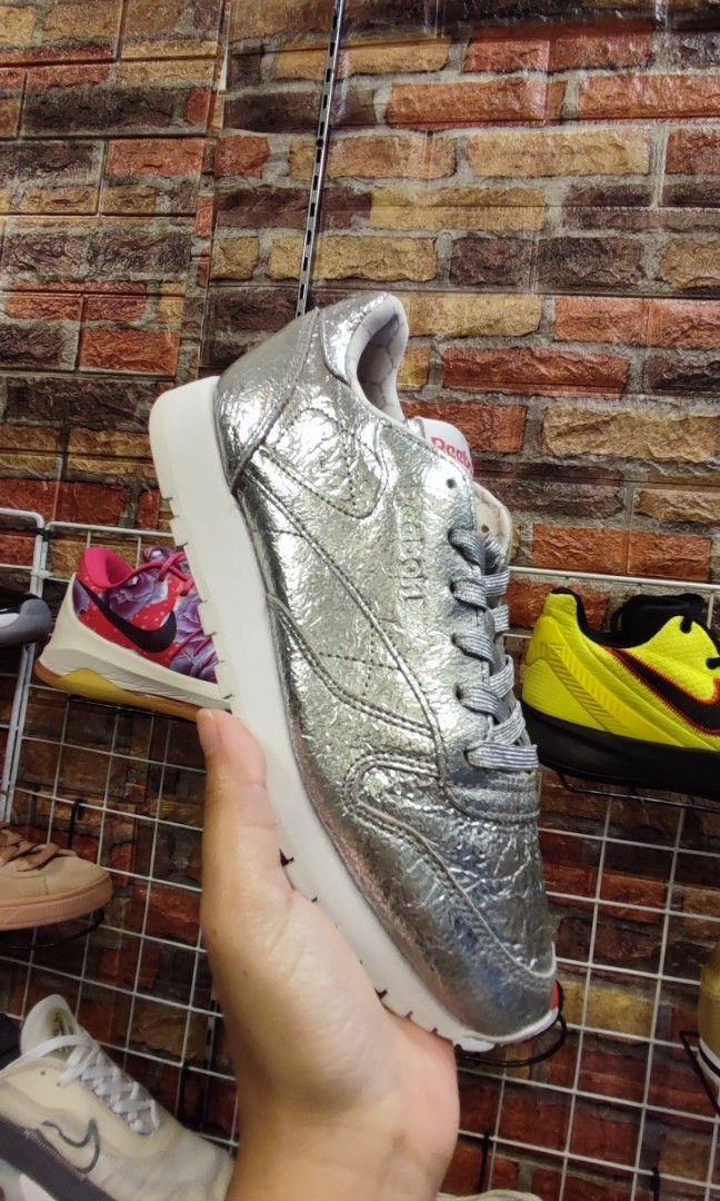 Silver best sale sneakers 219