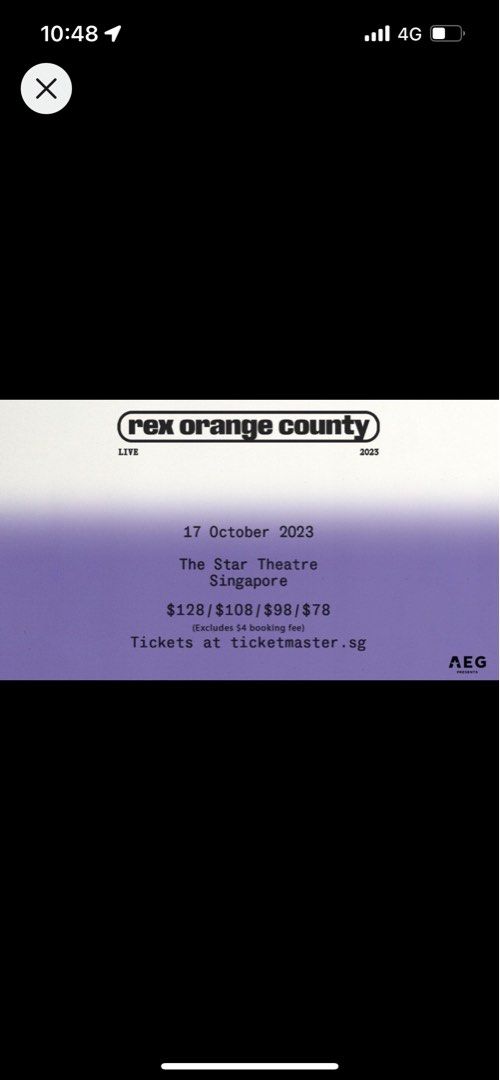 Rex Orange County ticket section M, Tickets & Vouchers, Event Tickets - How Much Do Rex Orange County Tickets Cost